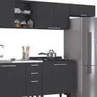 Armário De Cozinha Cp06 Com Pia 150cm Pérola Z34 Preto      -