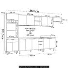 Armário De Cozinha Cp06 Com Pia 150cm Pérola Z34 Preto      -