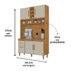 Armário De Cozinha Cristal - Multiuso Mizza Decor