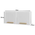 Armário De Cozinha De Aço Aéreo 2 Portas Ágata Branco