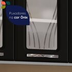 Armário De Cozinha De Aço Aéreo Duplo Star Com Vidro Branco/p