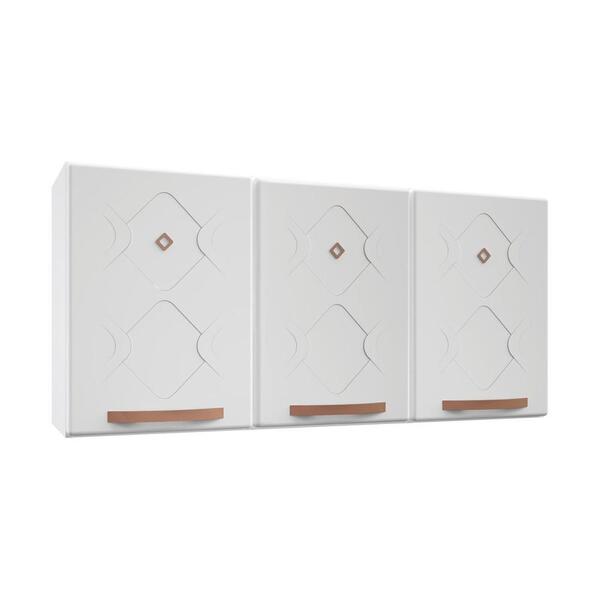 Armário De Cozinha De Aço Aéreo Triplo 120cm Regina Multimóve