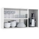 Armário De Cozinha De Aço Aéreo Triplo Telasul Diamante Branco