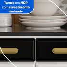 Armário De Cozinha De Aço Kit Triplo Com Vidro 6 Portas 3 Gav