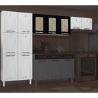 Armário De Cozinha De Aço Star 3 Peças Com Palha - Preto Bran