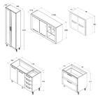 Armário De Cozinha Ditália Aspen 5 Peças Carvalho/branco A10