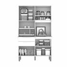 Armário De Cozinha Dubai 5 Portas 2 Gavetas Sallêto Branco