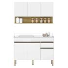 Armário De Cozinha E Balcão Com Pia 120cm Lina Z06 Supremo/fr