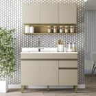 Armário De Cozinha E Balcão Com Pia 120cm Lina Z06 Vanilla/fr