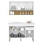 Armário De Cozinha E Balcão Com Pia 150cm Lina Z06 Supremo/fr