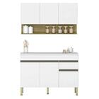 Armário De Cozinha E Balcão Com Tampo 150cm Lina Z06 Supremo/