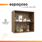 Armário De Cozinha E Lavanderia Com 2 Portas Duplo Aéreo Módu