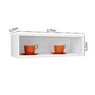 Armário De Cozinha Em Aço 1 Porta Horizontal Basculante 70cm