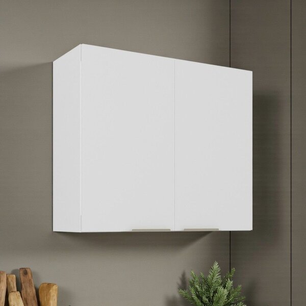 Armário De Cozinha Em Aço 2 Portas 80cm Com Dobradiças Slow M