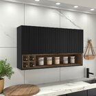 Armário De Cozinha Em Aço 2 Portas Ripadas 120cm Dobradiças S