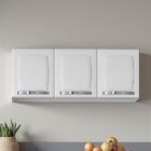 Armário De Cozinha Em Aço 3 Portas 105cm Rose Itatiaia Branco