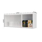 Armário De Cozinha Em Aço 3 Portas 105cm Rose Itatiaia Branco