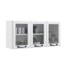 Armário De Cozinha Em Aço 3 Portas 120cm Com Vidro New Premiu