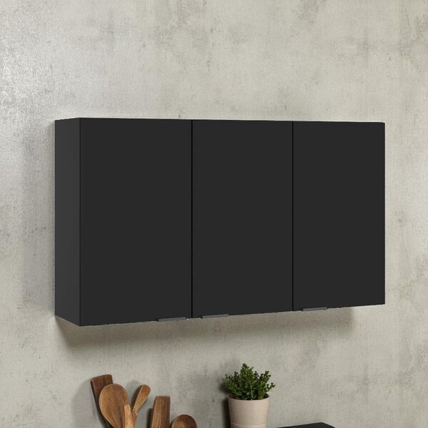 Armário De Cozinha Em Aço 3 Portas 120cm Dobradiças Slow Moti