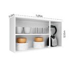 Armário De Cozinha Em Aço 3 Portas De Vidro 105cm Luce Itatia