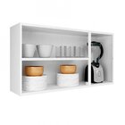 Armário De Cozinha Em Aço 3 Portas De Vidro 105cm Luce Itatia