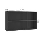 Armário De Cozinha Em Aço 3 Portas De Vidro 120cm Dobradiças