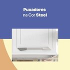 Armário De Cozinha Em Aço Aéreo Duplo Topázio  Branco