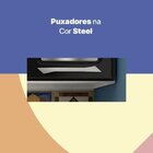 Armário De Cozinha Em Aço Aéreo Triplo Topázio  Branco/preto