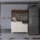 Armário De Cozinha Em Aço Topázio 3 Portas 1 Gaveta Branco/pr