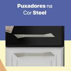 Armário De Cozinha Em Aço Topázio 3 Portas 3 Gavetas Branco/p