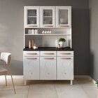 Armário De Cozinha Em Aço Triplo 6 Portas 3 Gavetas Mirage Ne