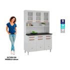 Armário De Cozinha Em Aço Triplo 6 Portas 3 Gavetas Mirage Ne