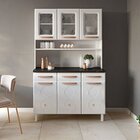 Armário De Cozinha Em Aço Triplo 6 Portas 3 Gavetas Mirage Ne