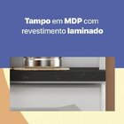Armário De Cozinha Em Aço Triplo Topázio Smart  Branco
