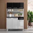 Armário De Cozinha Em Aço Triplo Topázio Smart  Branco/preto