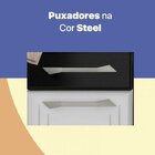 Armário De Cozinha Em Aço Triplo Topázio Smart  Branco/preto