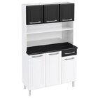 Armário De Cozinha Em Aço Triplo Topázio Smart  Branco/preto