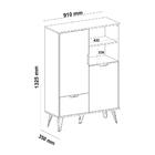 Armário De Cozinha Estocolmo 2 Portas 1 Gaveta Carvalho/grafi