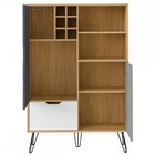 Armário De Cozinha Estocolmo 2 Portas 1 Gaveta Carvalho/grafi