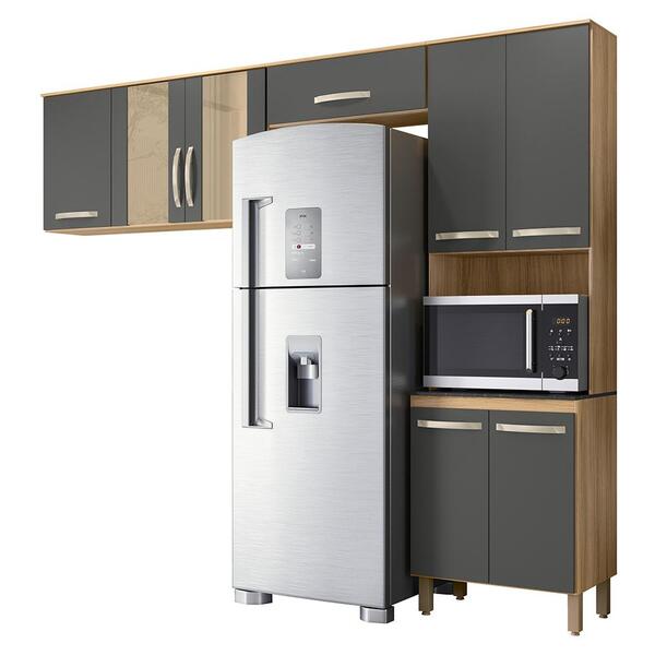 Armario De Cozinha Fit Com 8 Portas 261 Cm