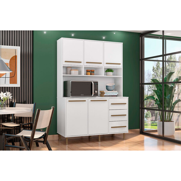 Armário De Cozinha Flex 05 Portas E 03 Gavetas Kit5322 Araplac