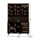 Armário De Cozinha Flex 05 Portas E 03 Gavetas Kit5322 Araplac