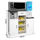 Armário De Cozinha Fruteira 2 Portas 1 Gaveta Branco/preto -