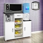 Armário De Cozinha Fruteira 2 Portas 1 Gaveta Branco/preto -