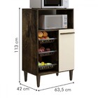 Armário De Cozinha Fruteira Berlim 1 Porta Ypê/off White - Ka