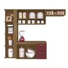 Armário De Cozinha Galicia 4 Pçs 3 Portas Bore/vinh - Móveis