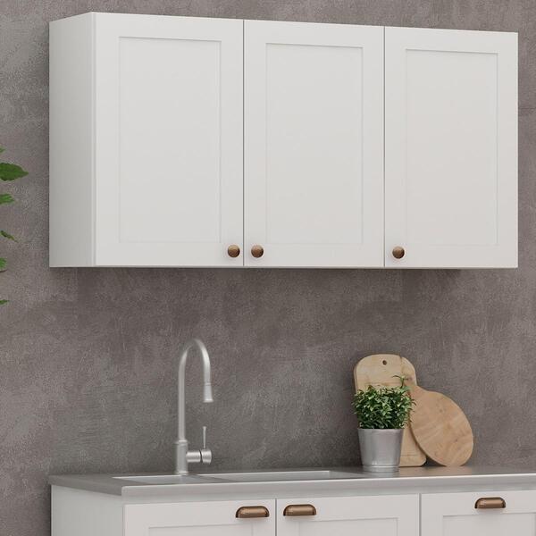 Armário De Cozinha Genialflex Provençal 3 Portas Branco
