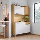 Armário De Cozinha Genova 6 Portas 1 Gaveta Ripado 3d Freijó/