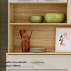 Armário De Cozinha Golden 6 Portas 1 Gaveta Com Vidro Freijó/