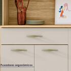 Armário De Cozinha Golden 6 Portas 1 Gaveta Com Vidro Freijó/